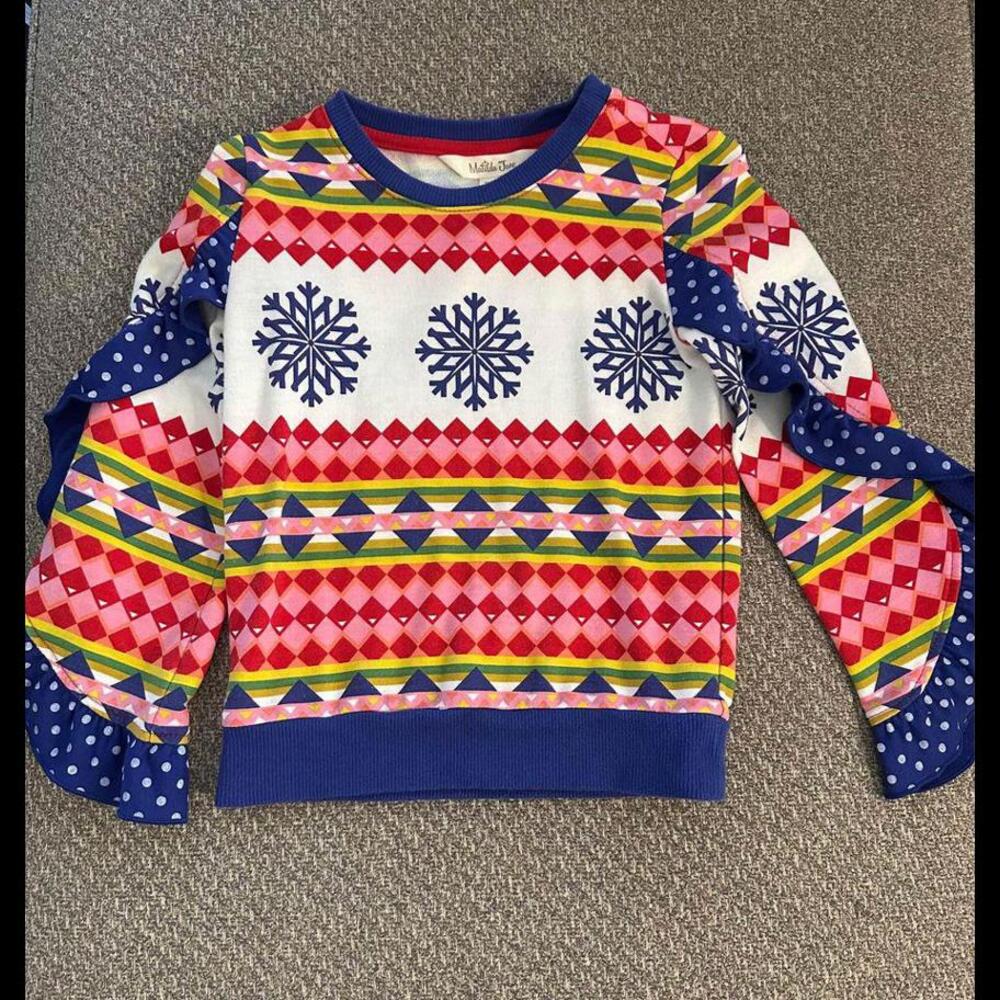 Matilda Jane girls 4t Falling Snow top